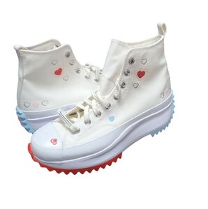 Converse Unisex Run Star Hike Y2K Heart High Top Sneakers Size Men 10.5 Women 12